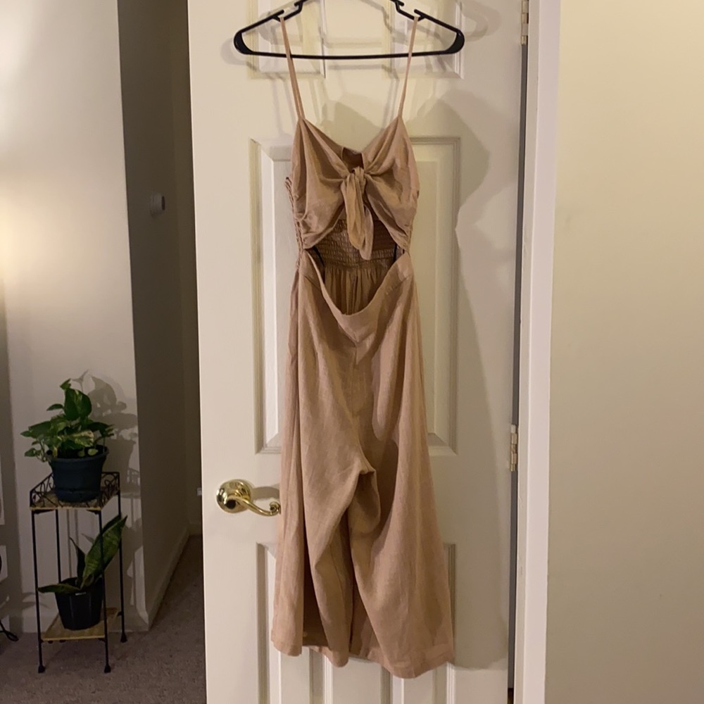 NWT Knotted Cutout Culotte Jumpsuit - Picture 5 of 8